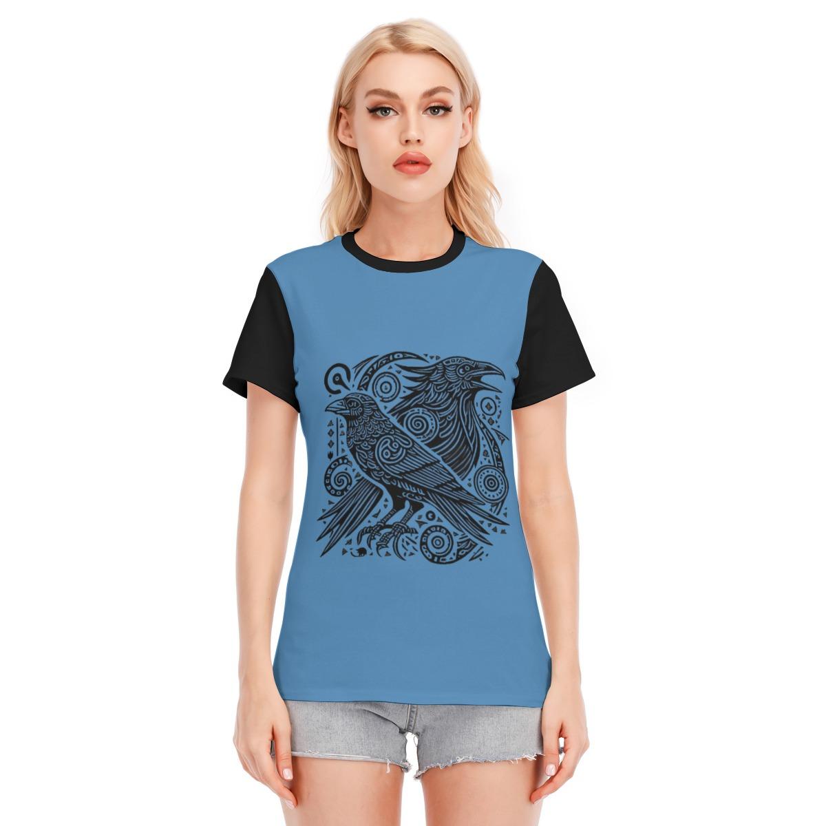 Raven of Odin Women's T-shirt- Mythical Norse Design