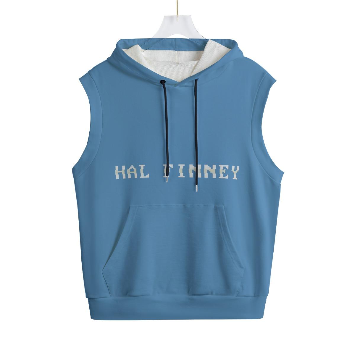 "HAL FINNEY" Retro Pixel Cotton Hooded Vest