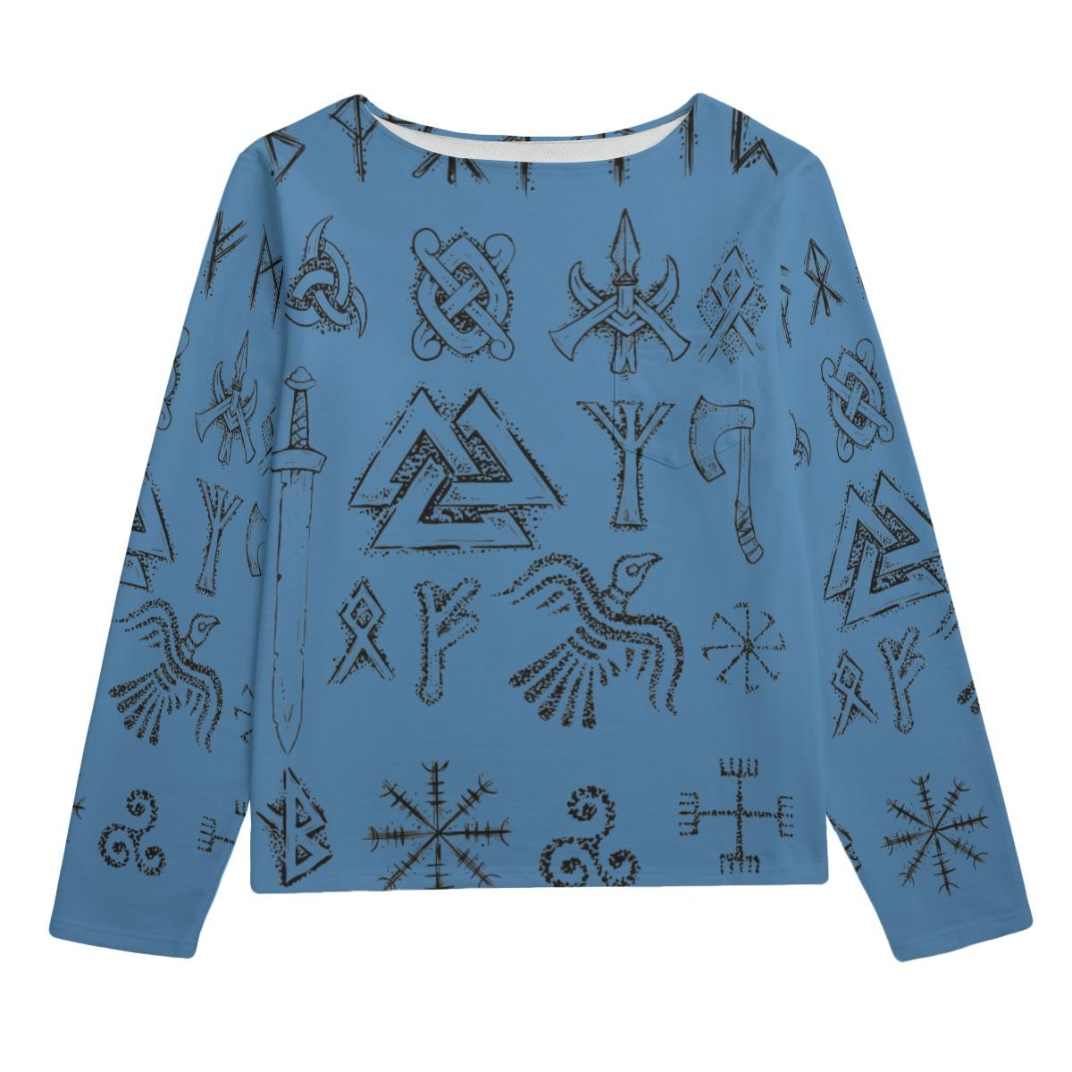 Norse Rune Cotton Unisex Sweatshirt – Viking Heritage Comfort