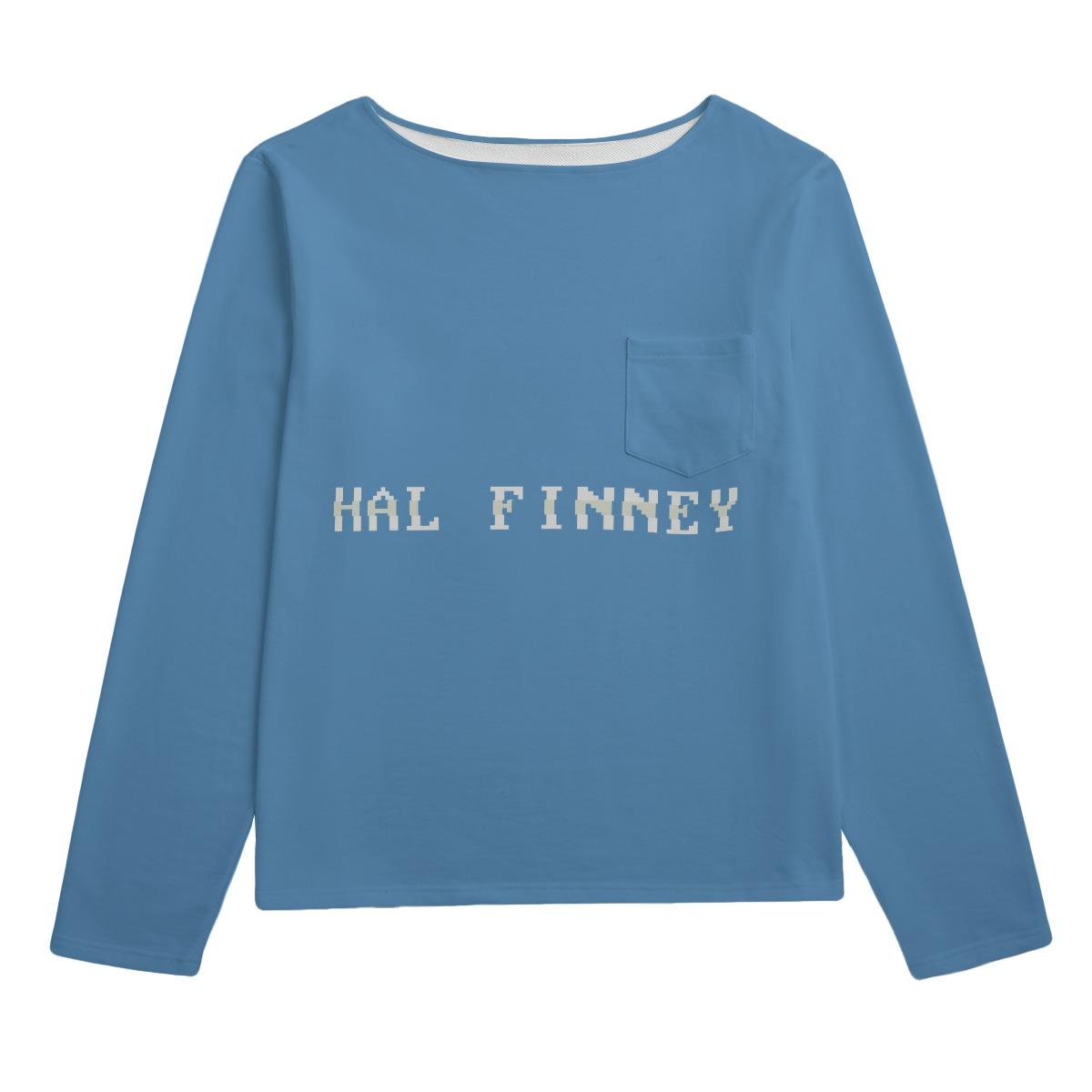 "HAL FINNEY" Retro Pixel Cotton Sweatshirt