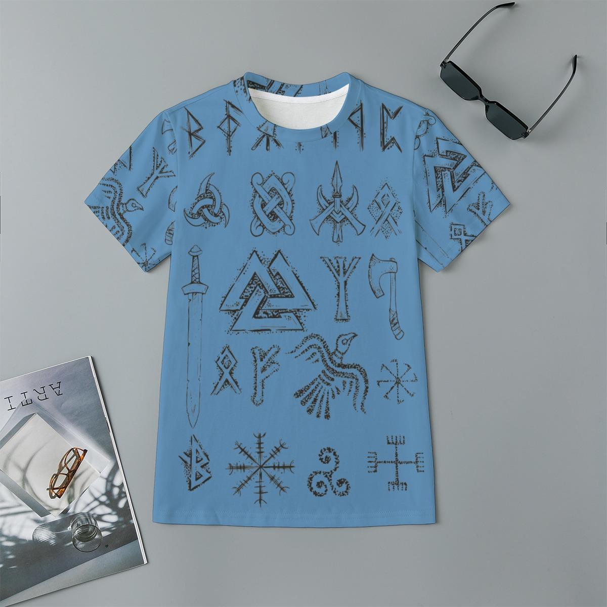 Norse Rune Cotton Kid's T-shirt – Viking Heritage Comfort